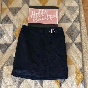Limited G✨NWT💫Navy Blue micro velvet Navy Skirt ✨